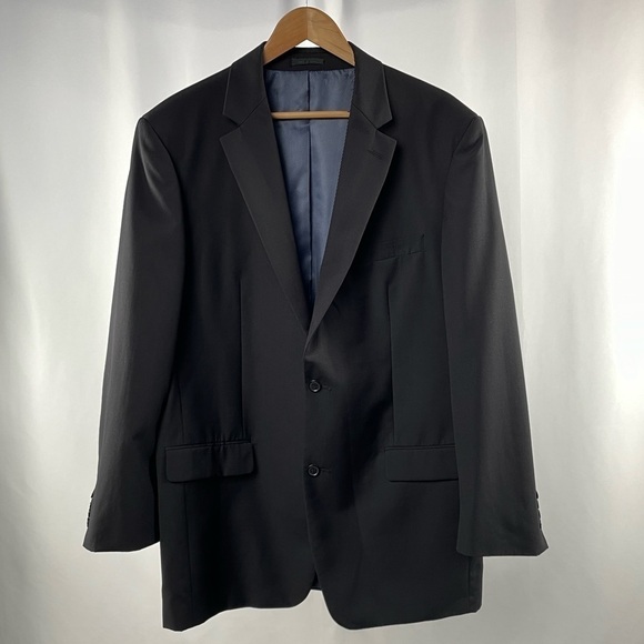 Oleg Cassini 2 Button Blazer in Black Size 44L - Picture 1 of 5